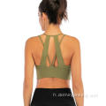 Soutien-gorge de sport yoga avec soutien-gorge à bretelles spaghetti